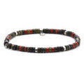 Bracelets Sixtystones Bracelet Perles i 4mm Pierres -Large-20cm Argent&eacute; Grenoble