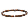 Bracelets Sixtystones Bracelet Perles i 4mm Pierres -Large-20cm Argent&eacute; Grenoble