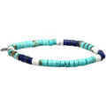 Bracelets Sixtystones Bracelet Perles Heishi 4mm Lapis -Large-20cm Dor&eacute;