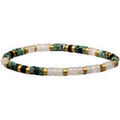 Bracelets Sixtystones Bracelet Perles Heishi 4mm Amazonite -Large-20cm Dor&eacute;