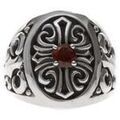 Bijoux Orusbijoux Chevali&egrave;re Croix Pierre ?il De Tigre Rouge Argent Rouge Grenoble