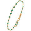 Bracelets Orusbijoux Bracelet En Argent Dor&eacute; Cascade Pierre Onyx Vert Dor&eacute;