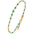 Bracelets sur Grenoble : Bracelets Orusbijoux Bracelet En Argent Dor&eacute; Cascade Pierre Onyx Vert Dor&eacute;