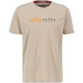 Tee-shirts sur Grenoble : T-shirt Alpha Industries Alpha Label T-Shirt - vintage sand