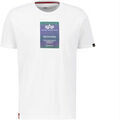 Tee-shirts sur Grenoble : T-shirt Alpha Industries Rainbow Reflective Label T-Shirt - white