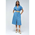 Robe Salsa Robe CHEMISE EN LIGHT DENIM Bleu
