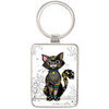 Porte cl&eacute; Kiub Porte-cl&eacute;s rectangulaire chat noir Blanc