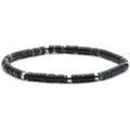 Bracelets Sixtystones Bracelet Perles Heishi 4mm Pierre Agate -Large-20cm Argent&eacute; Grenoble