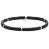 Bracelets Sixtystones Bracelet Perles Heishi 4mm Pierre En -Large-20cm Argent&eacute;