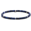 Bracelets Sixtystones Bracelet Perles Heishi 4mm Pierre Lapis -Large-20cm Argent&eacute;