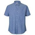Chemises/chemisettes sur Grenoble : Chemise Selected Noos Reg-Sun Shirt - Medium Blue Denim