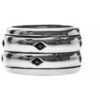 Bijoux Orusbijoux Bague Homme Double Anneaux Argent Argent&eacute;