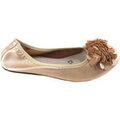 Chaussures d&eacute;contract&eacute;es femme sur Grenoble : Ballerines Suredelle BAL25 Dor&eacute;