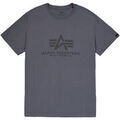 Tee-shirts sur Grenoble : T-shirt Alpha Industries Basic T-Shirt BL - greyblack/black