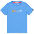 Tee-shirts enfants sur Grenoble : T-shirt enfant Alpha Industries Alpha Label T-Shirt K - mediteranian blue
