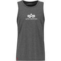 Tee-shirts sur Grenoble : T-shirt Alpha Industries Basic Tank ML - charcoal heather/white