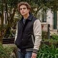 Vestes sur Grenoble : Blouson Harrington Blouson teddy bi-mati&egrave;re noir Noir