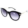 Lunettes sur Grenoble : Lunettes de soleil Sandro femmes SD6049 noir et dor&eacute; de forme arrondie Multicolore