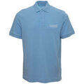 Polo Harrington Polo piqu&eacute; ciel / blanc Bleu