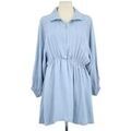Robe courte American Vintage Robe en soie bleue
