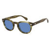 Lunettes de soleil Xlab 8004 Lunettes de soleil, Vert ray&eacute;/Bleu clair, 48 mm