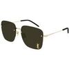 Lunettes de soleil Saint Laurent SL 312 M Lunettes de soleil, Or/Marron, 58 mm Dor&eacute;