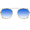 Lunettes de soleil Xlab Col &agrave; clipser. 01 D&eacute;grad&eacute; Or/Bleu pour calibre 8004 style Dor&eacute;