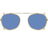 Lunettes de soleil Xlab Col &agrave; clipser. 01 Or/Bleu polaris&eacute; pour calibre 8004 style Dor&eacute;
