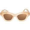 Lunettes de soleil Xlab SKIATHOS Cadres Optiques, Champagne opaque transparent/Marro