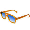 Lunettes sur Grenoble : Lunettes de soleil Xlab Col de Carthag&egrave;ne. D&eacute;grad&eacute; jaune/bleu clair Lunettes de s Jaune