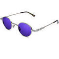 Lunettes sur Grenoble : Lunettes de soleil Xlab Minorque Cadres Optiques, Argent/Violet, 43 mm Argent&eacute;