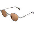 Lunettes sur Grenoble : Lunettes de soleil Xlab Minorque Cadres Optiques, Argent/Marron, 43 mm Argent&eacute;