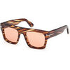Lunettes de soleil Tom Ford FT0711 FAUSTO Lunettes de soleil, Havana/Orange, 53 mm