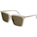 Lunettes sur Grenoble : Lunettes de soleil Saint Laurent SL 474 Lunettes de soleil, Jaune/Marron, 56 mm