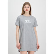 Jupes Alpha Industries Basic Long T-Shirt BL W - greyheather/white