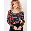 Tee-shirts sur Grenoble : T-shirt La Fiancee Du Mekong T-shirt coton flamm&eacute; bio imprim&eacute; KANPUR Noir