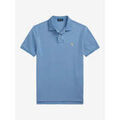 T-shirt Ralph Lauren Polo ajust&eacute; bleu en coton Bleu Grenoble