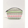 Trousse La Fiancee Du Mekong Grande pochette coton zipp&eacute;e DAISY Blanc
