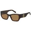 Lunettes sur Grenoble : Lunettes de soleil Marc Jacobs MARC 723/S Lunettes de soleil, Havana/Marron, 53 mm