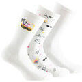 Chaussettes sur Grenoble : Chaussettes Kindy Lot de 3 paires de mi-chaussettes en coton motifs &eacute;t&eacute; Rose