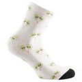 Chaussettes Kindy Socquette imprim&eacute;e palmiers en viscose de bambou Rose Grenoble