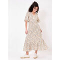 Robe La Fiancee Du Mekong Robe longue &eacute;vas&eacute;e gaze de coton bio PEARL Beige