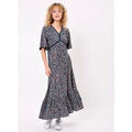 Robe La Fiancee Du Mekong Robe longue &eacute;vas&eacute;e gaze de coton bio PEARL Bleu Grenoble