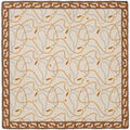 Echarpe Le Parmentier Chain Pearls Square Beige