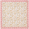 Echarpe Le Parmentier Chain Pearls Square Pink