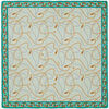 Echarpe Le Parmentier Chain Pearls Square Green