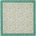 Echarpe Le Parmentier Chain Pearls Square Green