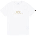T-shirt Alpha Industries Basic Mid Logo TPU T-Shirt - white/gold Grenoble