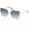 Lunettes de soleil Guess GU00192 Lunettes de soleil, Or/Bleu, 59 mm Dor&eacute;