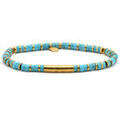 Bracelets Sixtystones Bracelet 4mm Perles Heishi Turquoise -Small-16cm Grenoble